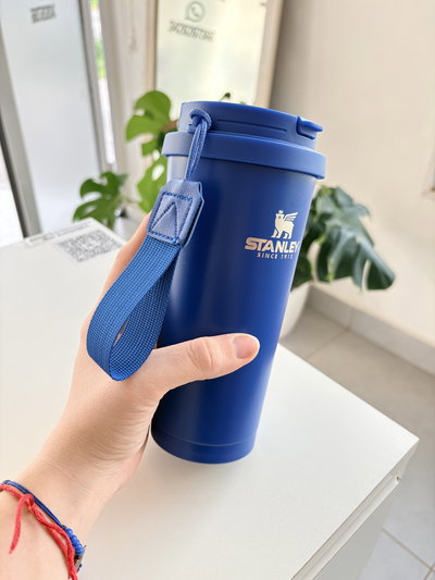 Vaso Cafetero y pico Imitación Stanley - Azul