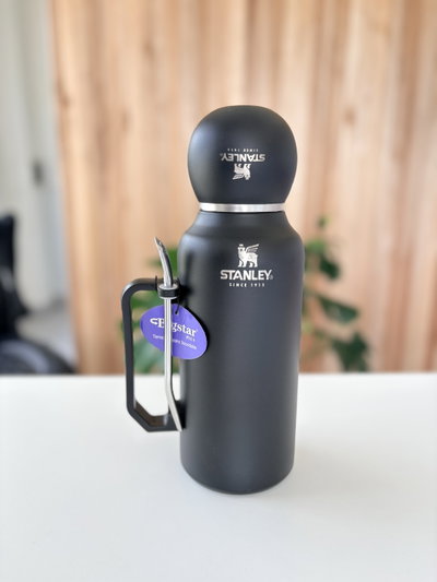 Termo Imitación Stanley 1.3L - Mate tapa + bombilla de regalo - Negro