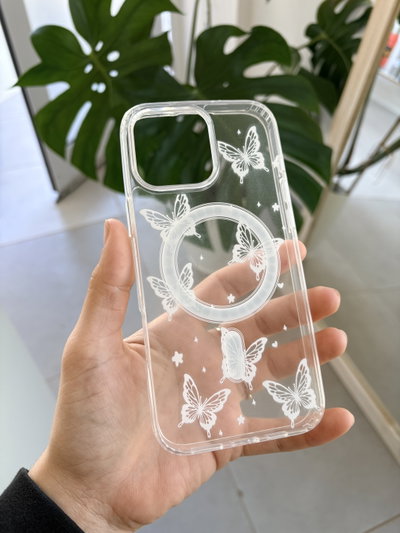 Funda Mag safe blanco- Iph 16 PRO MAX
