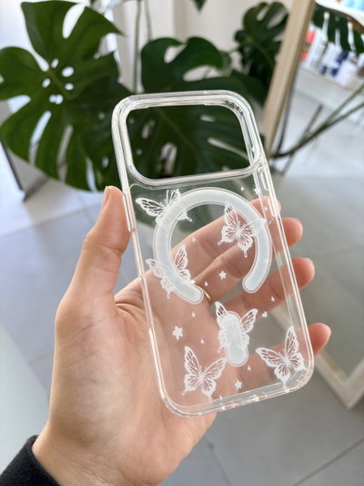 Funda Mag safe blanco- Iph 17 PRO