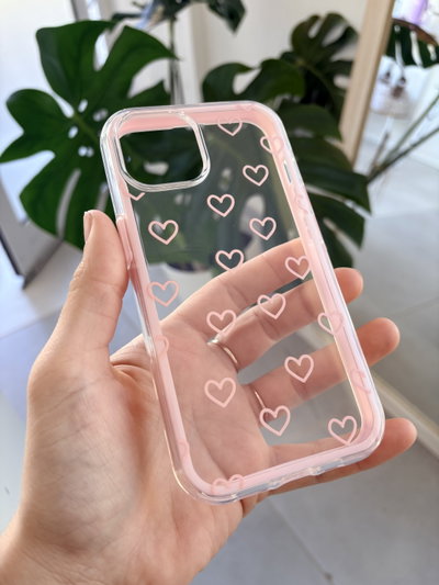 Funda Pink corazones - Iph 13 / 14 