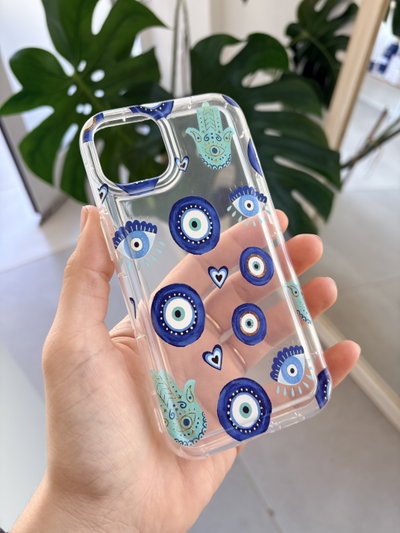Funda Ojos Azules  - Iph 13 / 14 
