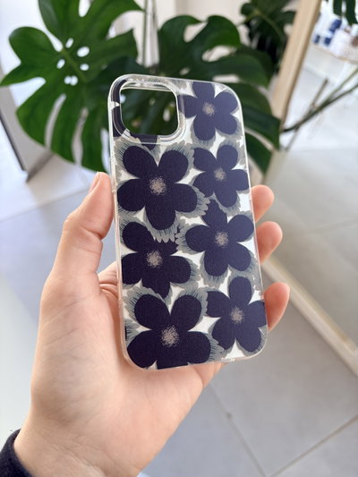 Funda Margaritas oscuras - Iph 13 / 14 