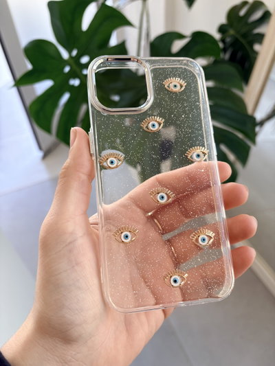 Funda Ojos glitter - Iph 13 / 14 