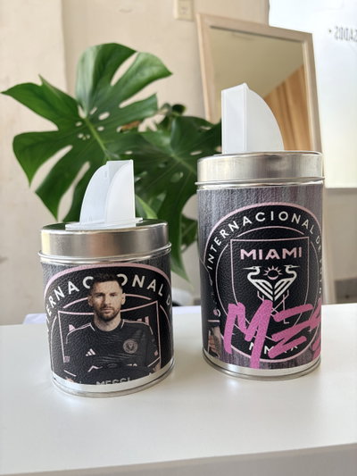 Yerbero + azucarero Messi - Set Latas
