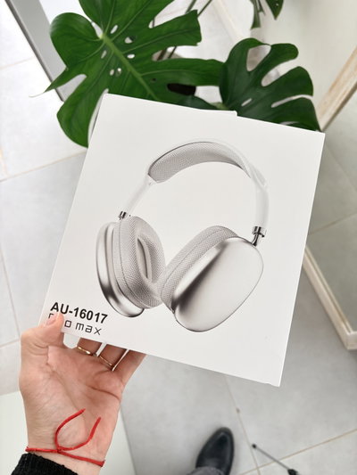 Auriculares Bluetooth Vincha PRO MAX - Blanco y plateado