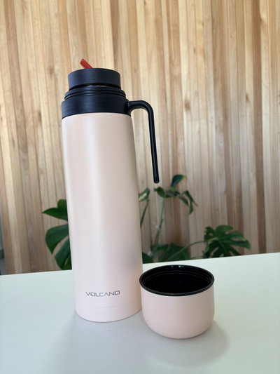 Termo 1L Volcano pico vertedor - Salmón