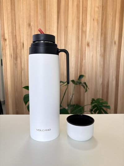 Termo 1L Volcano pico vertedor - Blanco