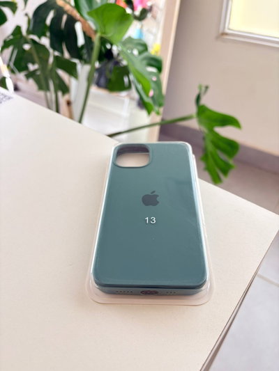 Silicone Case Iphone 13 - Verde petroleo
