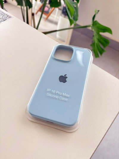Silicone Case Iphone 16 PRO MAX - Celeste pastel
