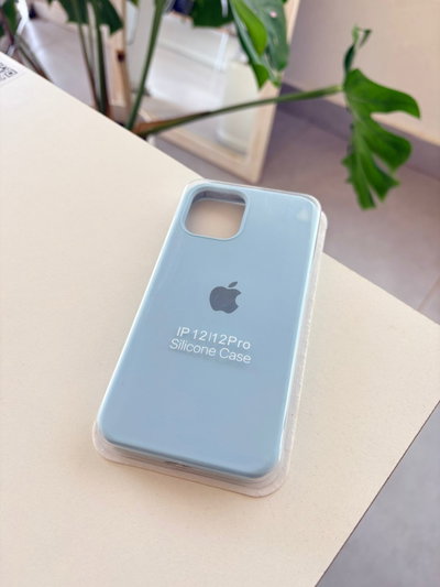 Silicone Case Iphone 12 / 12PRO - Celeste pastel