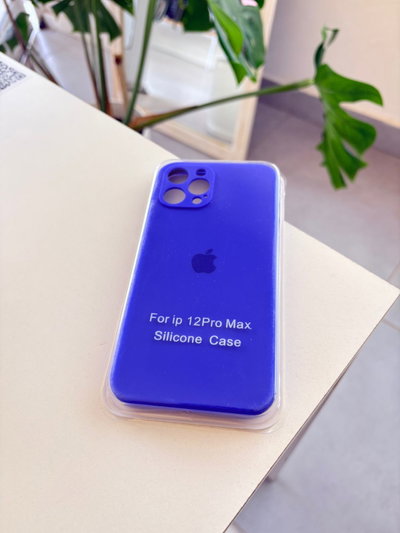 Silicone Case Iphone 12 PRO MAX - Azul electrico