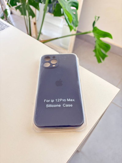 Silicone Case Iphone 12 PRO MAX - Azul oscuro