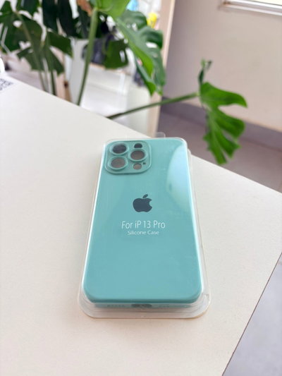 Silicone Case Iphone 13 PRO - Celeste agua