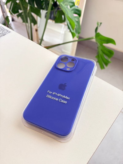 Silicone Case Iphone 14 PRO MAX - Azul