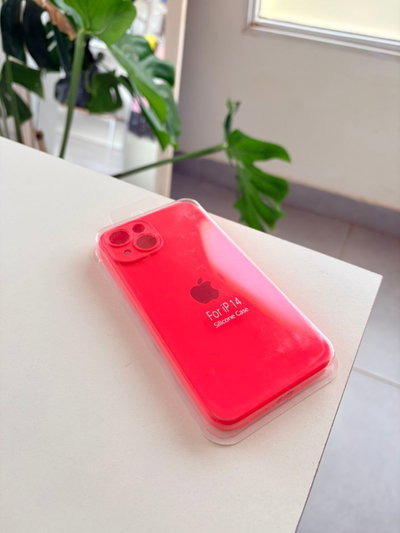 Silicone Case Iphone 14 - Naranja fluo