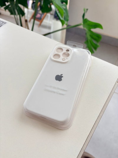 Silicone Case Iphone 15 PRO MAX - Blanco