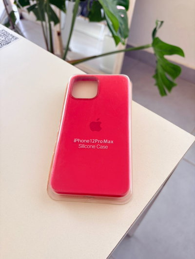 Silicone Case Iphone 12 PRO MAX - Rojo