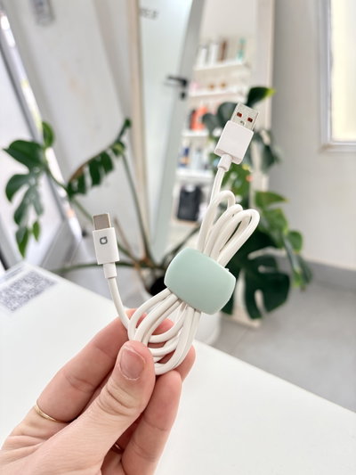 Organizador de cables - Celeste