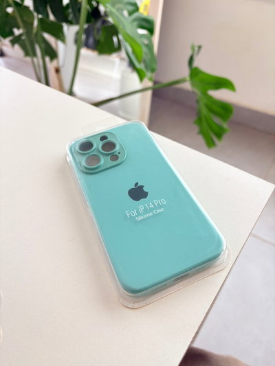 Silicone Case Iphone 14 PRO - Verde agua
