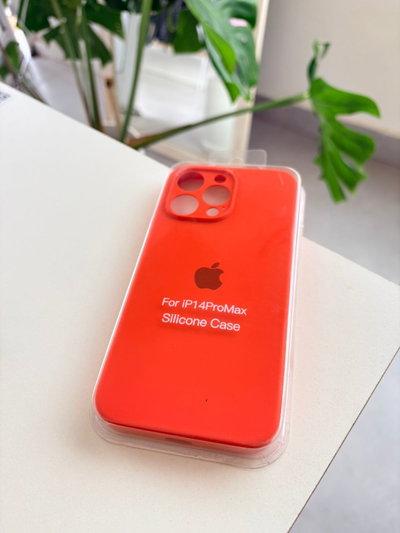 Silicone Case Iphone 14 PRO MAX - Naranja