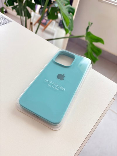 Silicone Case Iphone 15 PRO MAX - Verde agua