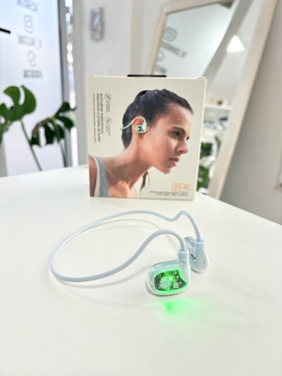 Auricular Bluetooth JS-8 - Celeste pastel