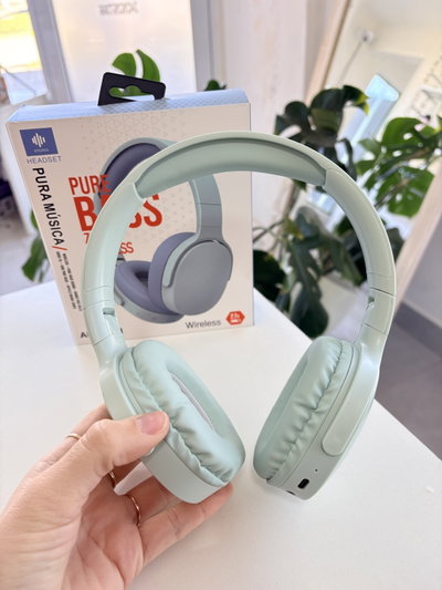 Auricular Bt Vincha Pure Bass - Celeste