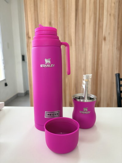 Termo pico 1L + Mate y bombilla - Fuccia