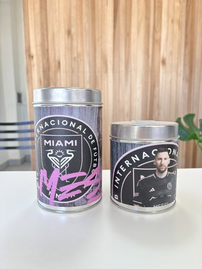 Yerbero + azucarero Messi - Set Latas