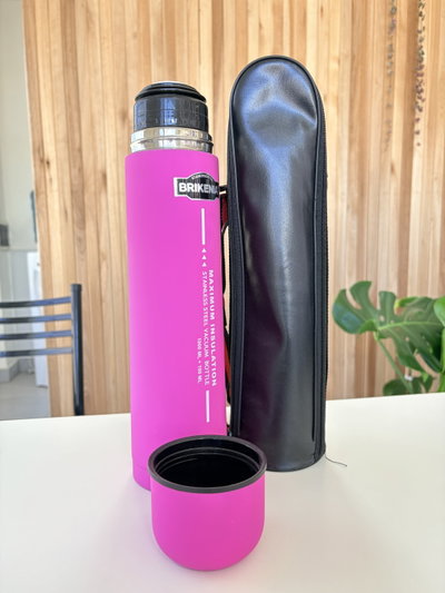 Termo Bala 1L + estuche - Fuccia