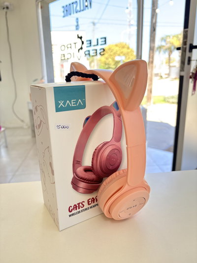 Auricular Gatito luces - Rosa
