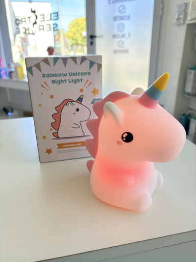 Lampara velador silicona RGB - Unicornio