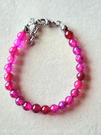 Pulsera. Vibra (Ágata Fucsia)