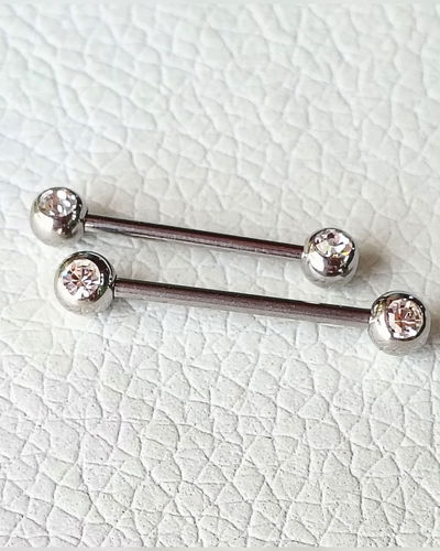 Pezón. Esfera con Strass Blanco