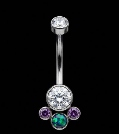 Ombligo. Banana Paw Cristal. Largo 12 mm