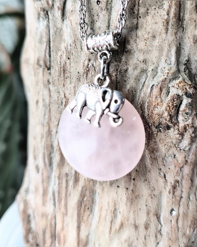 Collar. Bienestar (Cuarzo Rosa)