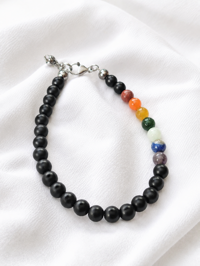 Pulsera Hombre la. 7 CHAKRAS. 6mm