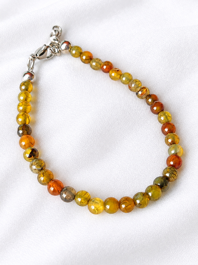 Pulsera Hombre. Ágata. 5mm