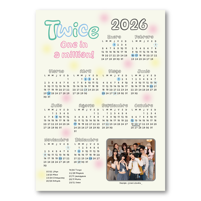 Calendario 2026 TWICE