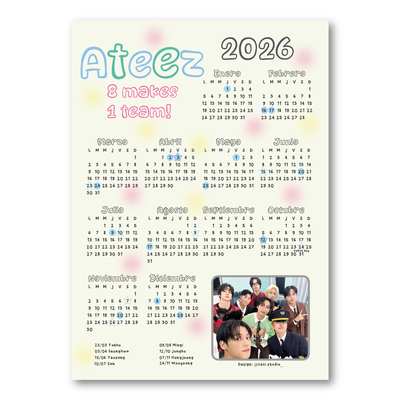 Calendario 2026 ATEEZ