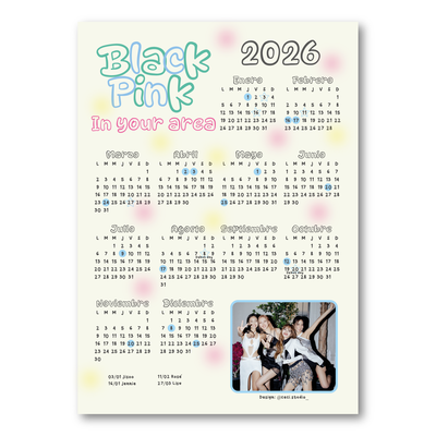 Calendario 2026 BLACKPINK