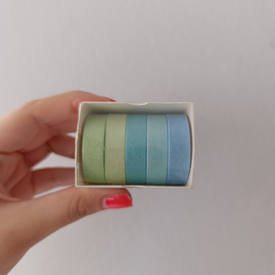 Cintas Washitapes Celestes y Verdes