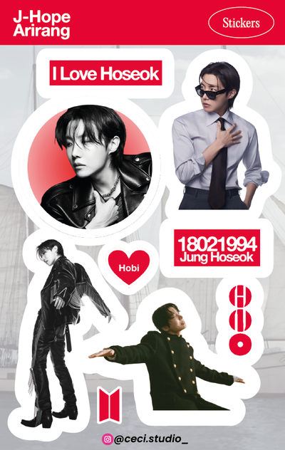 Plancha de Stickers: J-Hope - BTS - Arirang