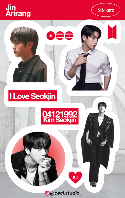 Plancha de Stickers: Jin - BTS - Arirang
