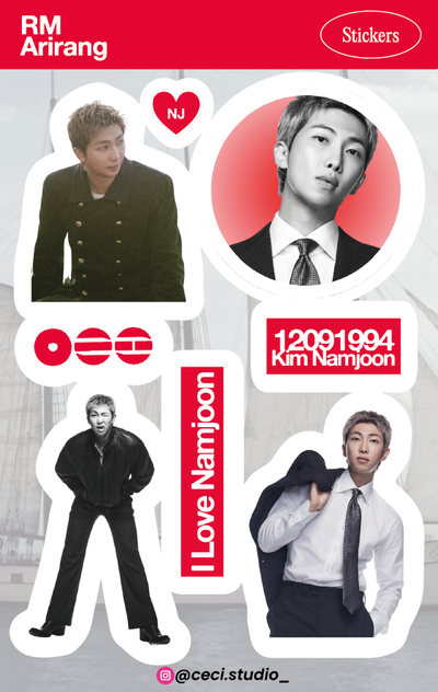 Plancha de Stickers: RM - BTS - Arirang