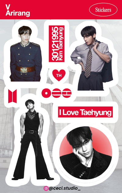 Plancha de Stickers: V - BTS - Arirang