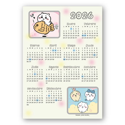 Calendario 2026 - Chiikawa