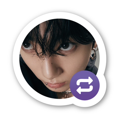 Sticker Repost Jungkook BTS Foto