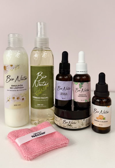 Rutina para piel grasa irritada con acné y cicatrices 
